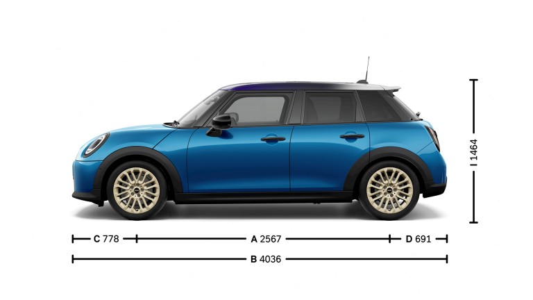 MINI Cooper 5 Kapı - boyutlar - giriş resmi